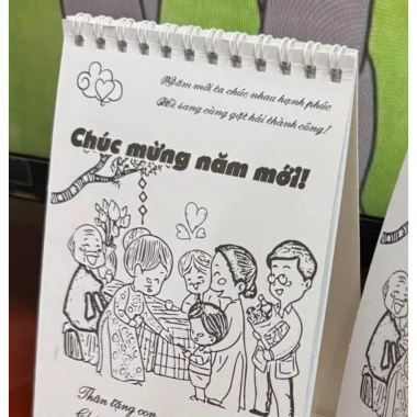 Lịch Để Bàn Tô Màu Bé A6 – Hình Dễ Thương, Sắc Nét, Phù Hợp Nhiều Loại Màu