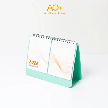 Lịch để bàn Todo 2.026 viền sóng âm nhỏ gọn, thiết kế tối giản, đế nhựa 6 màu
