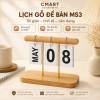 Lịch Để Bàn Văn Phòng Gỗ Thủ Công MS3 - Thiết Kế Hiện Đại Tối Giản, Giá 54.000₫