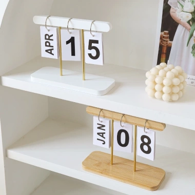 Lịch Để Bàn Văn Phòng Gỗ Thủ Công MS3 - Thiết Kế Hiện Đại Tối Giản, Giá 54.000₫