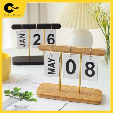 Lịch Để Bàn Văn Phòng Gỗ Thủ Công MS3 - Thiết Kế Hiện Đại Tối Giản, Giá 54.000₫