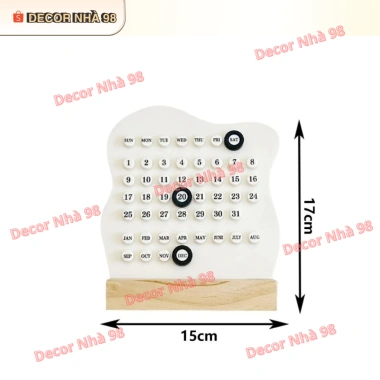 Lịch Đế Gỗ HT8.001 - Bàn Xoay Tròn Decor, Đánh Dấu Ngày Tháng, Phù Hợp Bàn Học và Làm Việc, Giá 120k 2 Lịch Đế Gỗ HT8.001 - Bàn Xoay Tròn Decor, Đánh Dấu Ngày Tháng, Phù Hợp Bàn Học và Làm Việc, Giá 120k 2