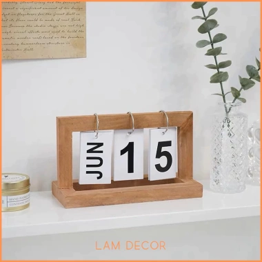 Lịch gỗ đa năng phụ kiện chụp ảnh, decor phòng khách, giảm giá 88k, thiết kế tinh tế, chất liệu tự nhiên