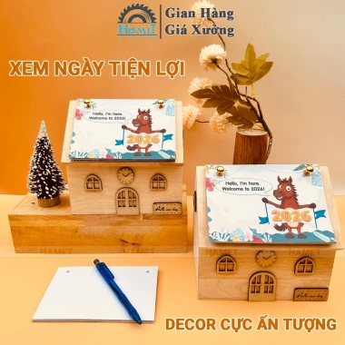 Lịch Gỗ Decor 2.026 HAMET - Ngôi Nhà Dễ Thương, Quà Tết Độc Đáo Giá 265.500₫ 7 Lịch Gỗ Decor 2.026 HAMET - Ngôi Nhà Dễ Thương, Quà Tết Độc Đáo Giá 265.500₫ 7