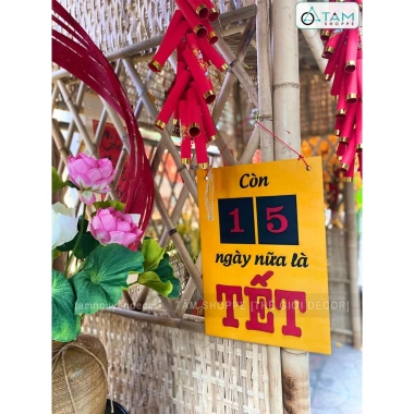 Lịch gỗ nhẹ Sơn thủ công Đếm ngày đến Tết 30x42cm - Thiết kế độc đáo LICH-03 6