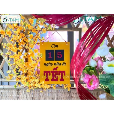 Lịch gỗ nhẹ Sơn thủ công Đếm ngày đến Tết 30x42cm - Thiết kế độc đáo LICH-03 7