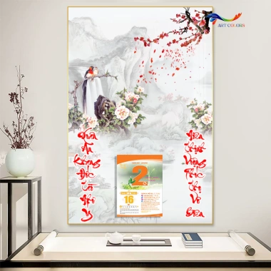 Lịch Gỗ Treo Tường 9mm Bo Viền 2.026 Thủy Mặc 40x60cm Kèm Bloc - ART COLORS 4 Lịch Gỗ Treo Tường 9mm Bo Viền 2.026 Thủy Mặc 40x60cm Kèm Bloc - ART COLORS 4