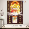 Lịch Gỗ Treo Tường 9mm Bo Viền 40x60cm - Lịch Tết Tráng Gương 2.026 Phật Giáo kèm Bloc ART COLORS
