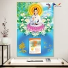 Lịch Gỗ Treo Tường 9mm Bo Viền 40x60cm - Lịch Tết Tráng Gương 2.026 Phật Giáo kèm Bloc ART COLORS 3