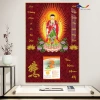 Lịch Gỗ Treo Tường 9mm Bo Viền 40x60cm - Lịch Tết Tráng Gương 2.026 Phật Giáo kèm Bloc ART COLORS 5
