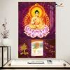 Lịch Gỗ Treo Tường 9mm Bo Viền 40x60cm - Lịch Tết Tráng Gương 2.026 Phật Giáo kèm Bloc ART COLORS 6