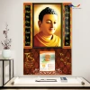 Lịch Gỗ Treo Tường 9mm Bo Viền 40x60cm - Lịch Tết Tráng Gương 2.026 Phật Giáo kèm Bloc ART COLORS 10