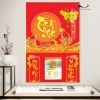 Lịch Gỗ Treo Tường 9mm Tráng Gương 2.026 CHỮ THƯ PHÁP 40x60cm kèm Bloc ART COLORS 6