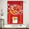 Lịch Gỗ Treo Tường 9mm Tráng Gương 2.026 CHỮ THƯ PHÁP 40x60cm kèm Bloc ART COLORS 8