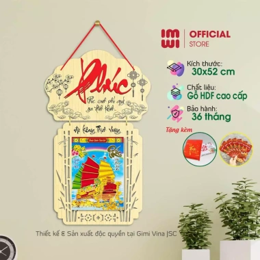 Lịch gỗ treo tường chữ Phúc IMWI GIMIVINA LGVSE05 – đẹp, bền, giảm còn 147k