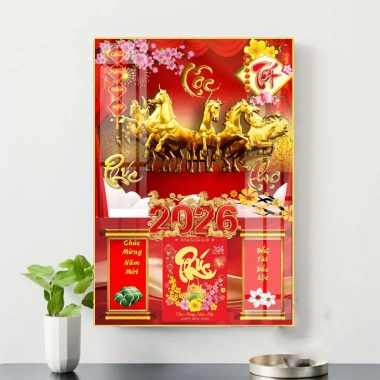 Lịch Gỗ Treo Tường Laminate 3D Tráng Gương + Đốc Lịch Năm Mới 2.026, Kích Thước Đủ, Độc Đáo Sang Trọng, Phù Hợp Nội Thất, Giá Ưu Đãi 290k
