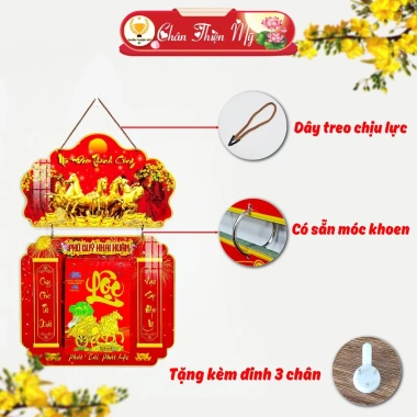 Lịch Gỗ Treo Tường Mica Tráng Gương - Bloc Lịch Chân Thiện Mỹ - Quà Tặng Gia Đình 220k 5