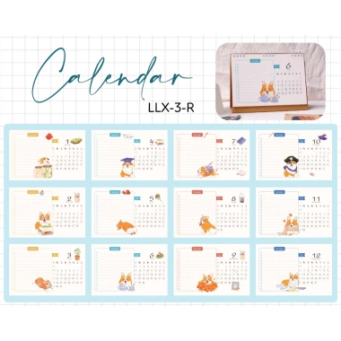 Lịch Lò Xo 2.026 Minh Hoạ Corgi và Reminders Giá ưu đãi 88k tại Sunicustomart