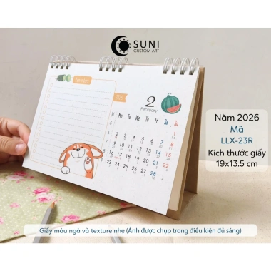 Lịch Lò Xo 2.026 Minh Hoạ Corgi và Reminders Giá ưu đãi 88k tại Sunicustomart