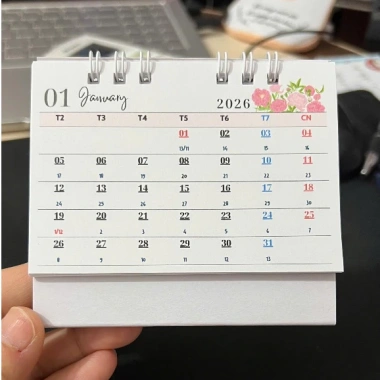 Lịch Mini 2.026 10x7cm Ngang - Lịch Việt âm dương, để bàn, bỏ túi, quà tặng, giá 17.900₫