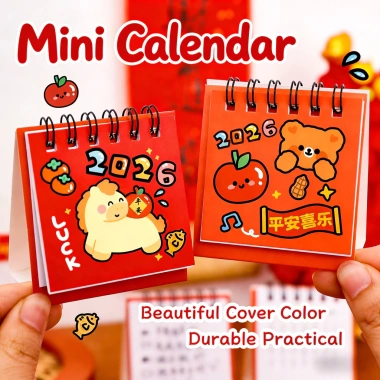 Lịch Mini 2.026 Năm Ngựa - Hoạt hình, biểu tượng may mắn Trung Quốc, lịch giấy
