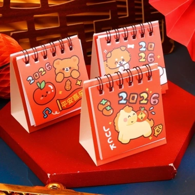 Lịch Mini 2.026 Năm Ngựa - Hoạt hình, biểu tượng may mắn Trung Quốc, lịch giấy