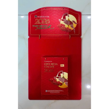 Lịch Ngân Hàng Agribank 2.026 Đỏ 14.5x20.5cm – Treo Tường, Không Kèm Hộp, Giá 119k