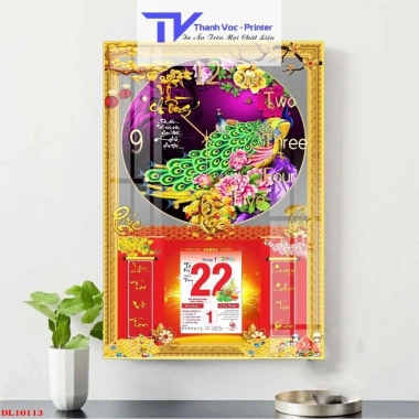 Lịch Tết 2.023 Cây Đồng Tiền và Hoa Mai 40x60cm Độ Dày 10mm - Giá Ưu Đãi 260.000 6
