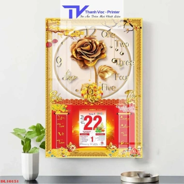 Lịch Tết 2.023 Cây Đồng Tiền và Hoa Mai 40x60cm Độ Dày 10mm - Giá Ưu Đãi 260.000 7