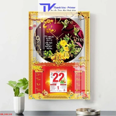 Lịch Tết 2.023 Cây Đồng Tiền và Hoa Mai 40x60cm Độ Dày 10mm - Giá Ưu Đãi 260.000 10