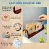 Lịch Tết 2.026 A6 Thay Tháng Đồng Hồ Gỗ Để Bàn NHAGO Không Ồn Quà Doanh Nghiệp 3