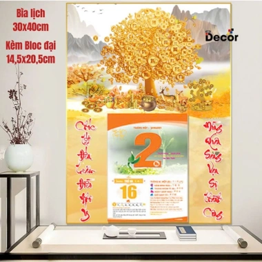 Lịch Tết 2.026 Bìa Bính Ngọ 30x40cm 9mm Viền Vàng, tặng Bloc Đại 14.5x20.5cm - 144k 3 Lịch Tết 2.026 Bìa Bính Ngọ 30x40cm 9mm Viền Vàng, tặng Bloc Đại 14.5x20.5cm - 144k 3