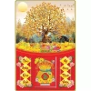 Lịch Tết 2.026 bìa gỗ tráng gương viền Cây Kim Tiền 40x60cm + bloc đại 14.5x20.5cm, giá 179k 5