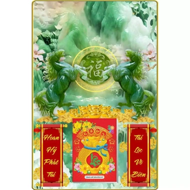 Lịch Tết 2.026 bìa gỗ tráng gương viền Mã Đáo Thành Công 05 kt 40x60cm bloc 14.5x20.5cm Giá ưu đãi 187.500 VND