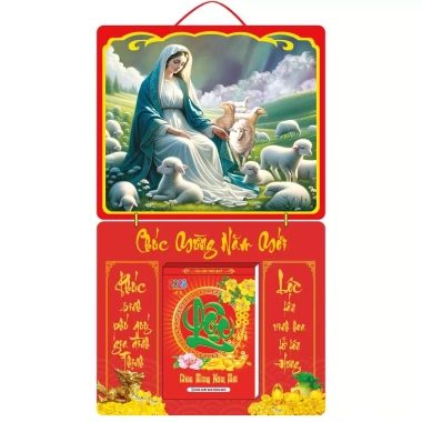 Lịch tết 2.026 bìa lò xo 40x68cm in UV tráng gương viền cao cấp bloc 17x26cm 225.000 VND 3