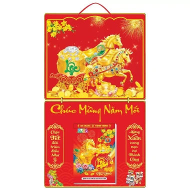 Lịch tết 2.026 bìa lò xo 40x68cm in UV tráng gương viền cao cấp bloc 17x26cm 225.000 VND 6