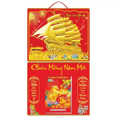 Lịch tết 2.026 bìa lò xo 40x68cm in UV tráng gương viền cao cấp bloc 17x26cm 225.000 VND 9