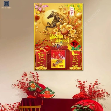 Lịch Tết 2.026 Bính Ngọ Tráng Gương Mã Thành Công Thiết Kế Theo Yêu Cầu Quà Tặng Doanh Nghiệp Quà Tết