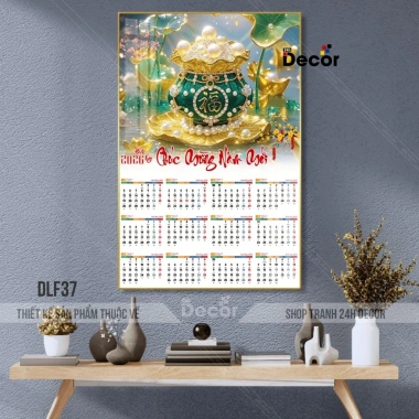 Lịch Tết 2.026 Bính Ngọ Tráng Gương Túi Vàng Tài Lộc In 12 Tháng 24h Decor - Giá 99.600₫