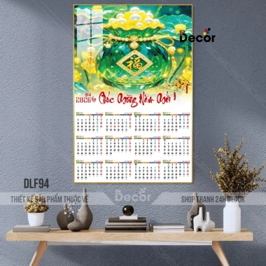 Lịch Tết 2.026 Bính Ngọ Tráng Gương Túi Vàng Tài Lộc In 12 Tháng 24h Decor - Giá 99.600₫