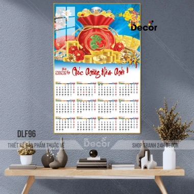 Lịch Tết 2.026 Bính Ngọ Tráng Gương Túi Vàng Tài Lộc In 12 Tháng 24h Decor - Giá 99.600₫