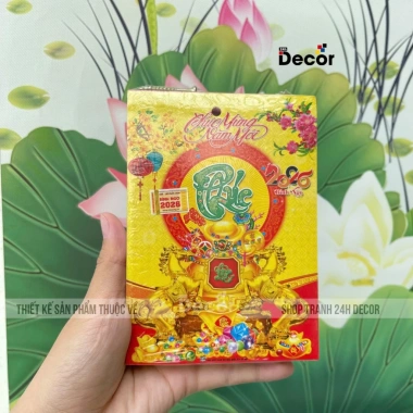 Lịch Tết 2.026 Bloc Lịch Trung 10.5x14.5cm - Giá ưu đãi 36.500 VND, in đẹp