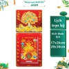 Lịch Tết 2.026 Bloc Siêu Đại 17x26 & 20x30 - Phú Quý Vinh Hoa Vạn Sự Đại Cát Đầu Treo Laminate