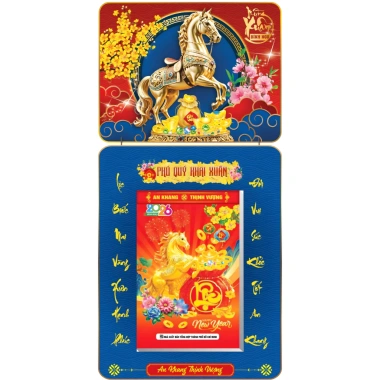 Lịch Tết 2.026 Bloc Siêu Đại 17x26 và 20x30 cm - Mã Đáo Thành Công, Trọn Bộ Đầu Treo Laminate, Giá 238.100₫