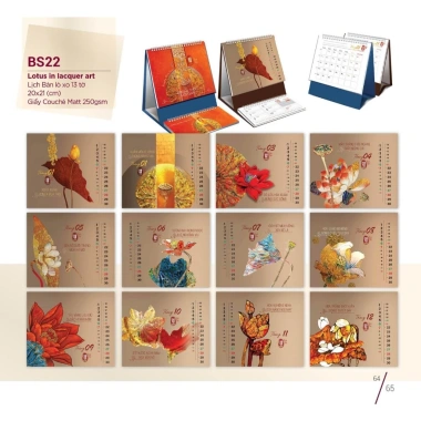 Lịch Tết 2.026 Bông Sen Lịch để bàn Chủ Đề Không Giấy Note Giá ưu đãi 32.500đ