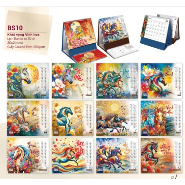 Lịch Tết 2.026 Bông Sen - Lịch để bàn đa chủ đề, có giấy note, giá chỉ 39.000 VND 4