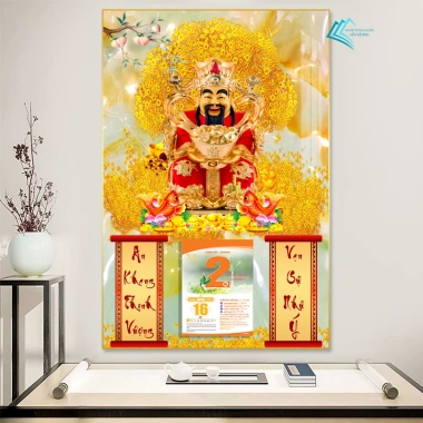 Lịch Tết 2.026 Cây Kim Tiền 30x40cm Treo Tường - Khung viền bo, Tặng Bloc 10,5x14,5cm - Giá ưu đãi 93.000đ 9