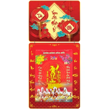 Lịch Tết 2.026 Đầu Treo Laminate 20x30 25x25 30x40 Siêu Đại Vạn Sự Như Ý Giá 300.000đ