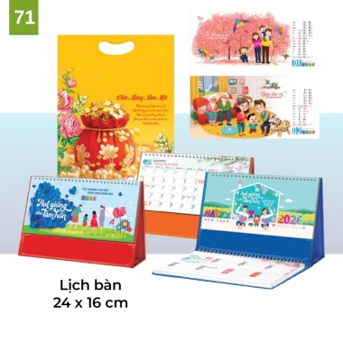 Lịch Tết 2.026 Để Bàn Xuân Bình Ngọ Con Ngựa 16x23cm - Giá Ưu Đãi