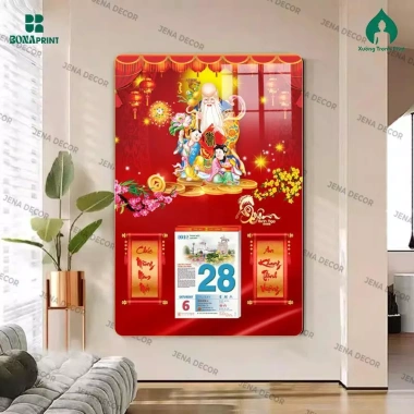 Lịch Tết 2.026 Đốc Lịch Phúc Lộc Thọ Tráng Gương Gỗ Đẹp Nhất Sang Trọng Giá Ưu Đãi 121.390 VND 2